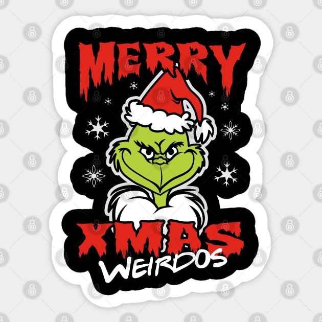 Merry Xmas Weirdos Sticker by Gothic Rose